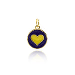 Minimalist Enamel Heart Pendant-DIY Jewelry Making Accessories   12mm