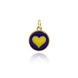 Minimalist Enamel Heart Pendant-DIY Jewelry Making Accessories   12mm