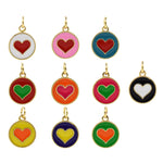 Minimalist Enamel Heart Pendant-DIY Jewelry Making Accessories   12mm