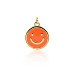 Minimalist Enamel Heart Pendant-DIY Jewelry Making Accessories   15mm