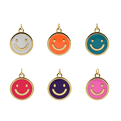 Minimalist Enamel Heart Pendant-DIY Jewelry Making Accessories   15mm