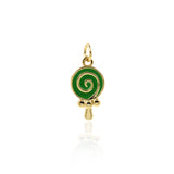 Minimalist Enamel Lollipop Pendant-Personalized Jewelry Making Accessories   17x9.5mm