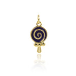 Minimalist Enamel Lollipop Pendant-Personalized Jewelry Making Accessories   17x9.5mm