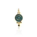 Minimalist Enamel Lollipop Pendant-Personalized Jewelry Making Accessories   17x9.5mm