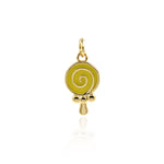 Minimalist Enamel Lollipop Pendant-Personalized Jewelry Making Accessories   17x9.5mm