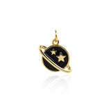 Minimalist Enamel Universe Pendant-Personalized Jewelry Making Accessories   17x11.5mm