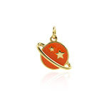 Minimalist Enamel Universe Pendant-Personalized Jewelry Making Accessories   17x11.5mm