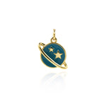 Minimalist Enamel Universe Pendant-Personalized Jewelry Making Accessories   17x11.5mm