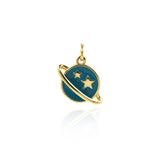 Minimalist Enamel Universe Pendant-Personalized Jewelry Making Accessories   17x11.5mm