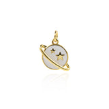 Minimalist Enamel Universe Pendant-Personalized Jewelry Making Accessories   17x11.5mm