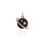Minimalist Enamel Universe Pendant-Personalized Jewelry Making Accessories   17x11.5mm