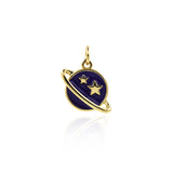 Minimalist Enamel Universe Pendant-Personalized Jewelry Making Accessories   17x11.5mm