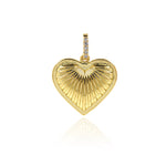 Minimalist Heart Pendant-Personalized Jewelry Making Accessories   24x23.5mm