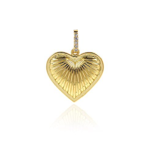 Minimalist Heart Pendant-Personalized Jewelry Making Accessories   24x23.5mm