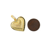 Minimalist Heart Pendant-Personalized Jewelry Making Accessories   24x23.5mm
