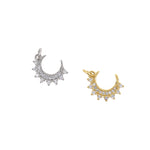 Exquisite Micropavé Moon Pendant-Personalized Jewelry Making Accessories   15x12mm