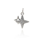 Shiny Micropavé Polaris Pendant-Personalized Jewelry Making Accessories   15.5x15mm