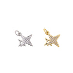 Shiny Micropavé Polaris Pendant-Personalized Jewelry Making Accessories   15.5x15mm
