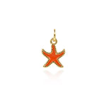 Minimalist Enamel Starfish Pendant-Personalized Jewelry Making Accessories   12x9.5mm