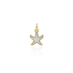 Minimalist Enamel Starfish Pendant-Personalized Jewelry Making Accessories   12x9.5mm