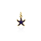 Minimalist Enamel Starfish Pendant-Personalized Jewelry Making Accessories   12x9.5mm