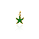Minimalist Enamel Starfish Pendant-Personalized Jewelry Making Accessories   12x9.5mm