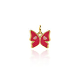 Minimalist Butterfly Love Pendant-Personalized Jewelry Making Accessories   12x11mm