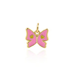 Minimalist Butterfly Love Pendant-Personalized Jewelry Making Accessories   12x11mm
