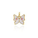Minimalist Butterfly Love Pendant-Personalized Jewelry Making Accessories   12x11mm