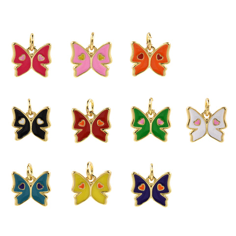 Minimalist Butterfly Love Pendant-Personalized Jewelry Making Accessories   12x11mm