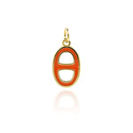 Minimalist Enamel OD Pendant-Personalized Jewelry Making Accessories   16.5x9.5mm