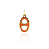 Minimalist Enamel OD Pendant-Personalized Jewelry Making Accessories   16.5x9.5mm