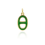 Minimalist Enamel OD Pendant-Personalized Jewelry Making Accessories   16.5x9.5mm