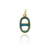 Minimalist Enamel OD Pendant-Personalized Jewelry Making Accessories   16.5x9.5mm