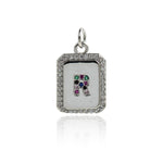 Delicate Micropavé 26 Letter Pendant-Personalized Jewelry Making Accessories   18x12mm