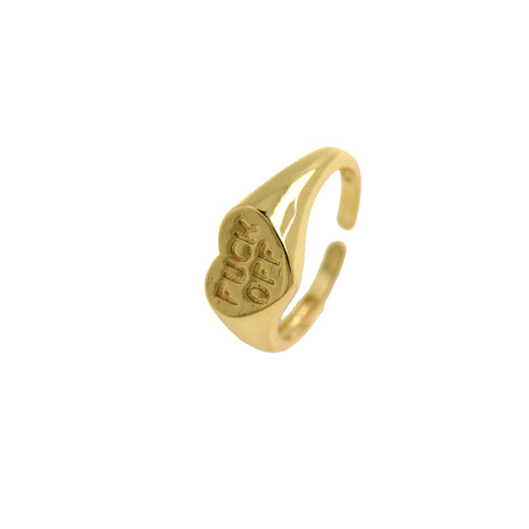 Exquisite FUCKOFF Ring-Personalized Jewelry Making Accessories   22x9mm
