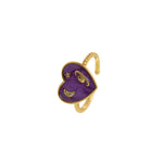 Exquisite Heart Shaped Enamel Ring-Personalized Jewellery Making Accessories   22.5x13mm