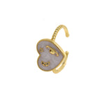Exquisite Heart Shaped Enamel Ring-Personalized Jewellery Making Accessories   22.5x13mm