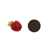 Exquisite Minimalist Enamel Apple Pendant-DIY Jewelry Accessories   21x15.5x10mm