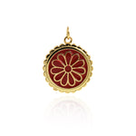 Dainty Flower Pendant,Gold Flower Charms for Minimalist Jewelry Making  20mm