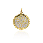 Dainty Flower Pendant,Gold Flower Charms for Minimalist Jewelry Making  20mm
