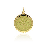 Dainty Flower Pendant,Gold Flower Charms for Minimalist Jewelry Making  20mm