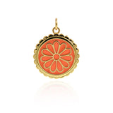 Dainty Flower Pendant,Gold Flower Charms for Minimalist Jewelry Making  20mm