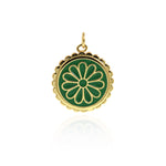 Dainty Flower Pendant,Gold Flower Charms for Minimalist Jewelry Making  20mm