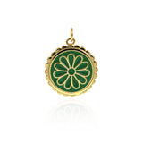 Dainty Flower Pendant,Gold Flower Charms for Minimalist Jewelry Making  20mm