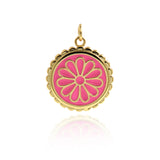 Dainty Flower Pendant,Gold Flower Charms for Minimalist Jewelry Making  20mm