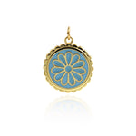 Dainty Flower Pendant,Gold Flower Charms for Minimalist Jewelry Making  20mm