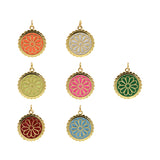 Dainty Flower Pendant,Gold Flower Charms for Minimalist Jewelry Making  20mm