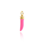 Shiny Pepper Pendant-Exquisite 18K Pepper Pendant, Jewelry Making  17.5x5mm