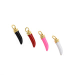 Shiny Pepper Pendant-Exquisite 18K Pepper Pendant, Jewelry Making  17.5x5mm